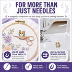 The Quilted Bear Magnetic Needle Minder, Cat | Enamel Needle Keeper for Embroidery & Cross Stitch, Secure Holder for Sewing Needles & Pins, Strong Magnet, Sewing Accessory - Image 9