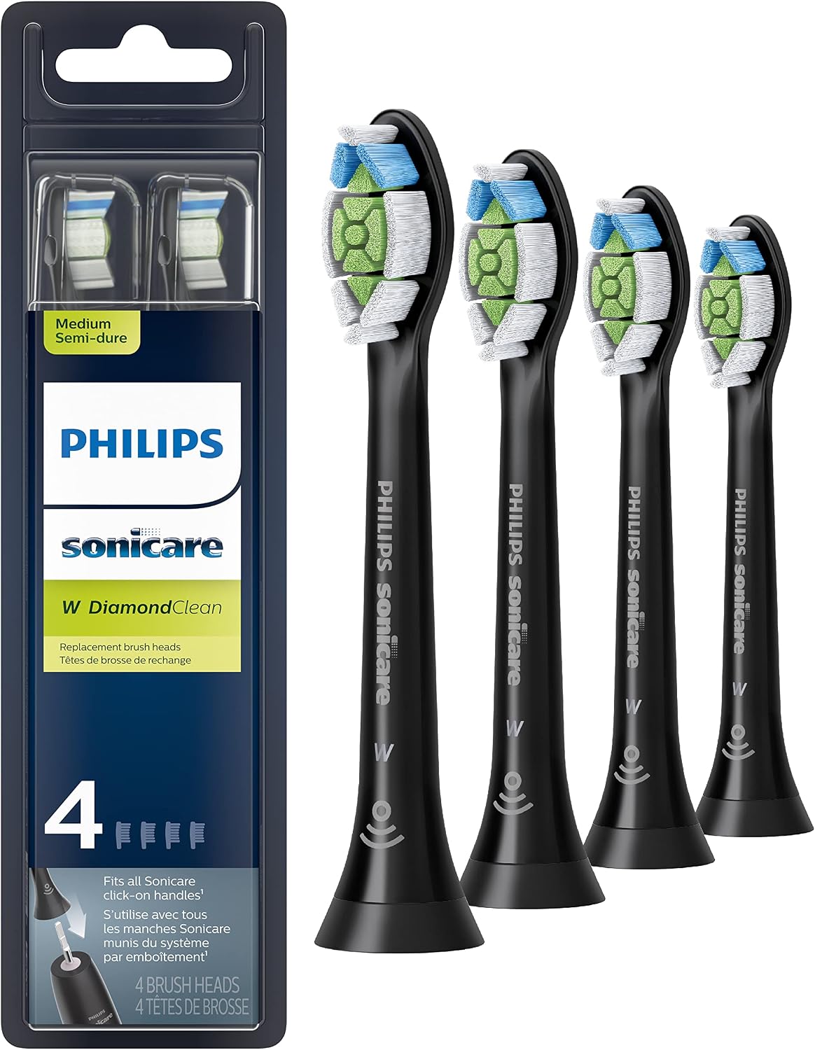 Philips Sonicare Genuine W DiamondClean Replacement Toothbrush Heads, 2 Brush Heads, White, HX6062/65 - Image 14