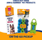 Two scented baking soda waste bags included with Arm & Hammer poop scooper