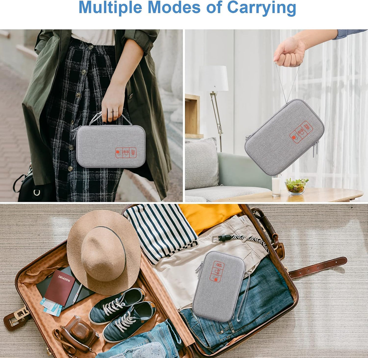 Canboc organizer case holding glucose meter and test strips
