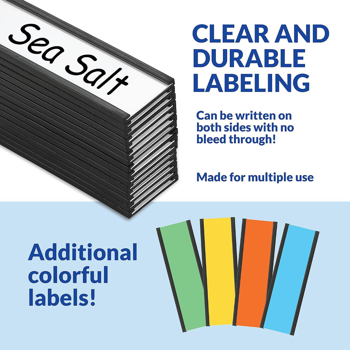 Warehouse metal rack organized using Labphant magnetic label holders