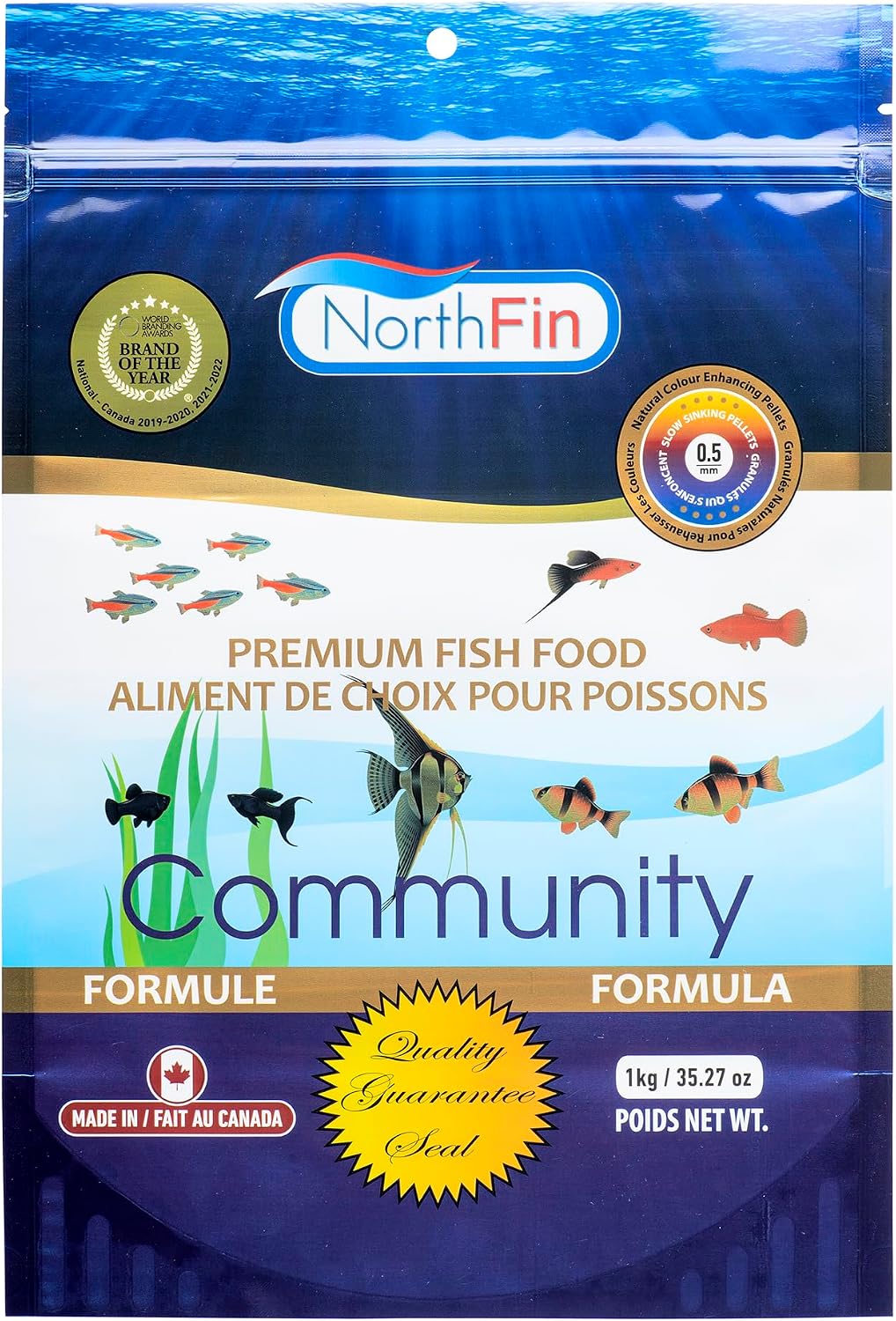 Northfin Community Fish Food, Slow-Sinking Pellets, 0.5mm, 100g | Community Formula; slow-sinking pellets for freshwater community fish; whole Antarctic krill meal; crafted in Canada - Image 11