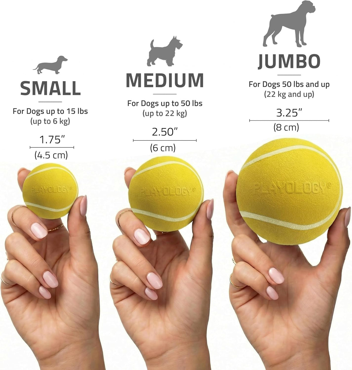 Dog playing with Playology chicken scented ball on grass