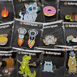 Kolorspun Pizza Slice Enamel Lapel Pin close up details