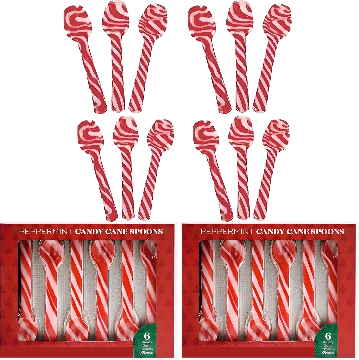 Perfect Stix Christmas candy cane peppermint spoons front view packaging