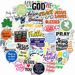 Kasanyer inspirational Christian stickers front view showing scripture vinyl decals