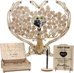 Dezhier heart wedding guest book alternative front view