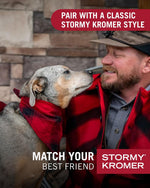 Stormy Kromer cotton flannel dog bandana close up texture