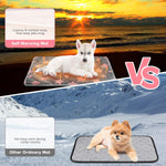 Clysee star pattern thermal puppy pad on a living room sofa