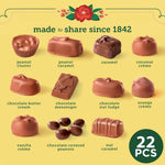 Whitman's Sampler 10 Ounce chocolate gift assortment showcasing caramel and peanut cluster pieces.