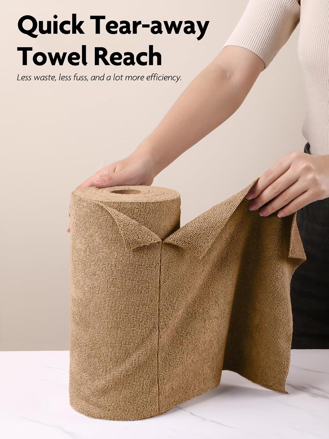 Fantasticlean tear-away microfiber sheets showing beige and tan colors