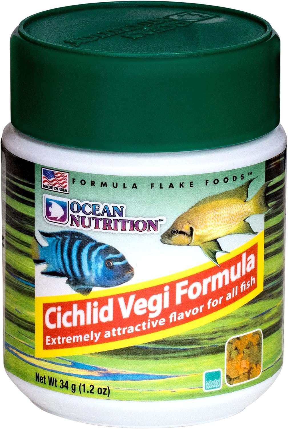 Ocean Nutrition fish food container size comparison