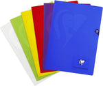Clairefontaine Mimesys polypro stapled notebook front view in assorted colors