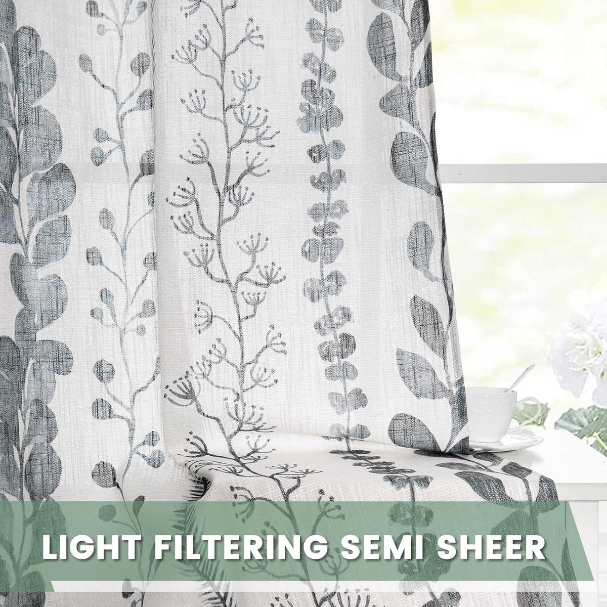 MEETSKY 84 inch bedroom curtain close up