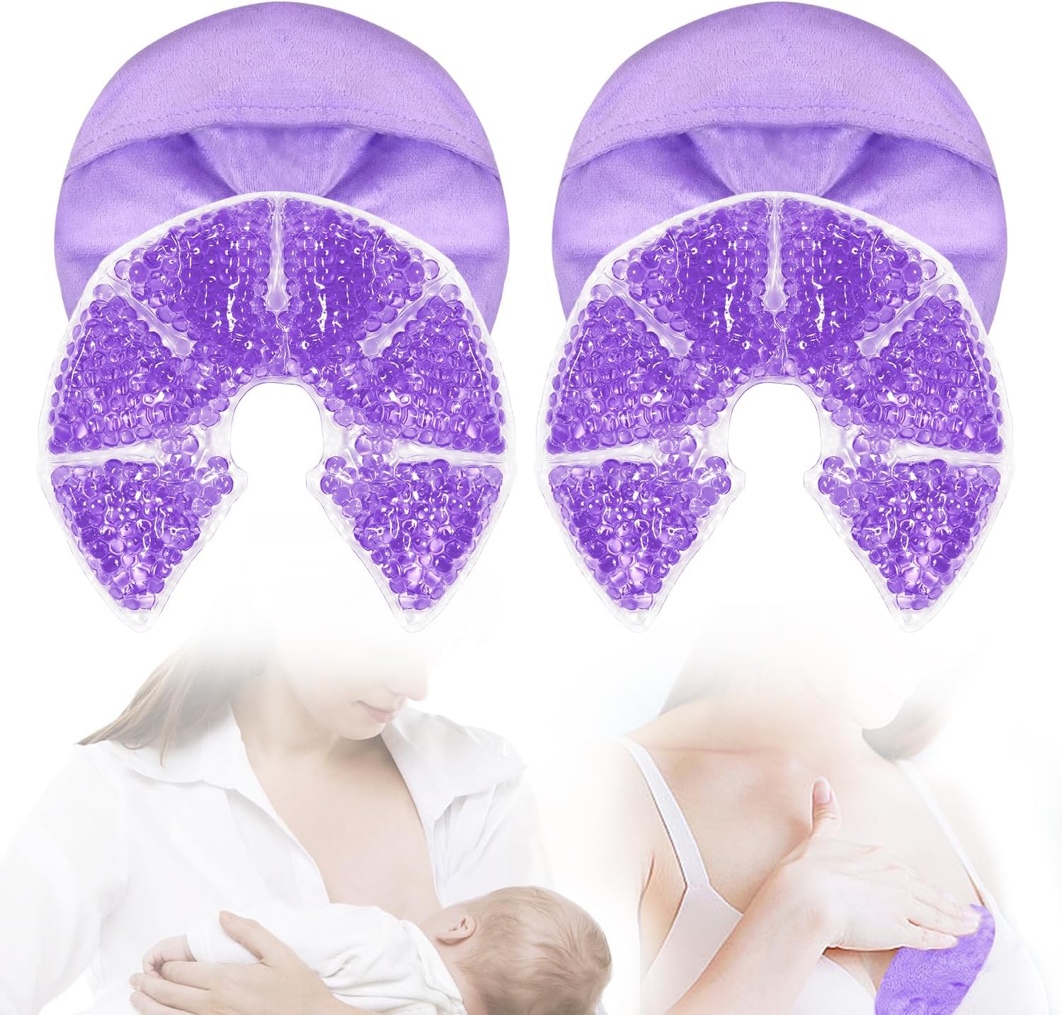 Conbella Hot Cold Gel Bead Breast Therapy Pack front view