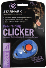 StarMark dog behavior training clicker showing the prominent raised button