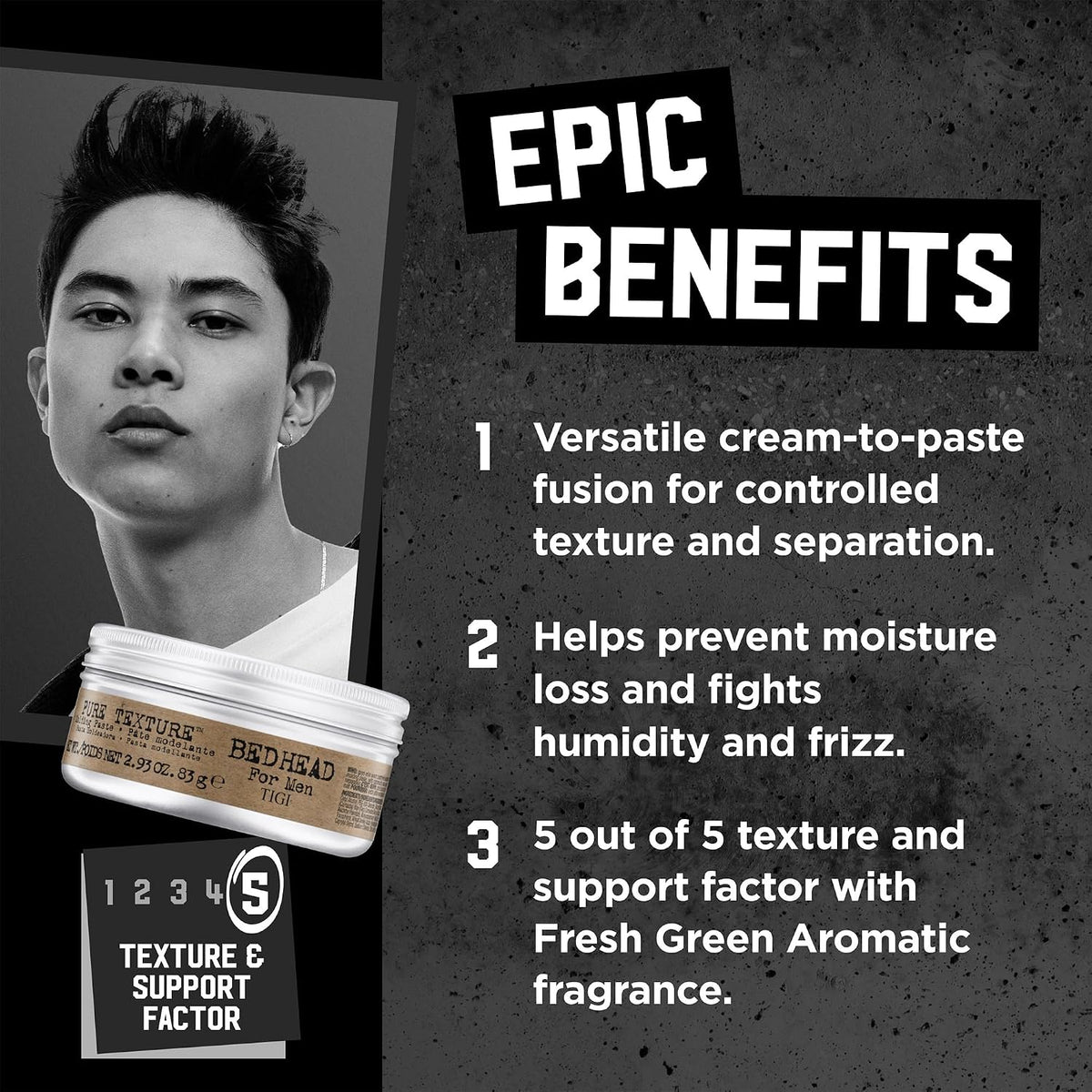 TIGI Bed Head men styling paste back label ingredients