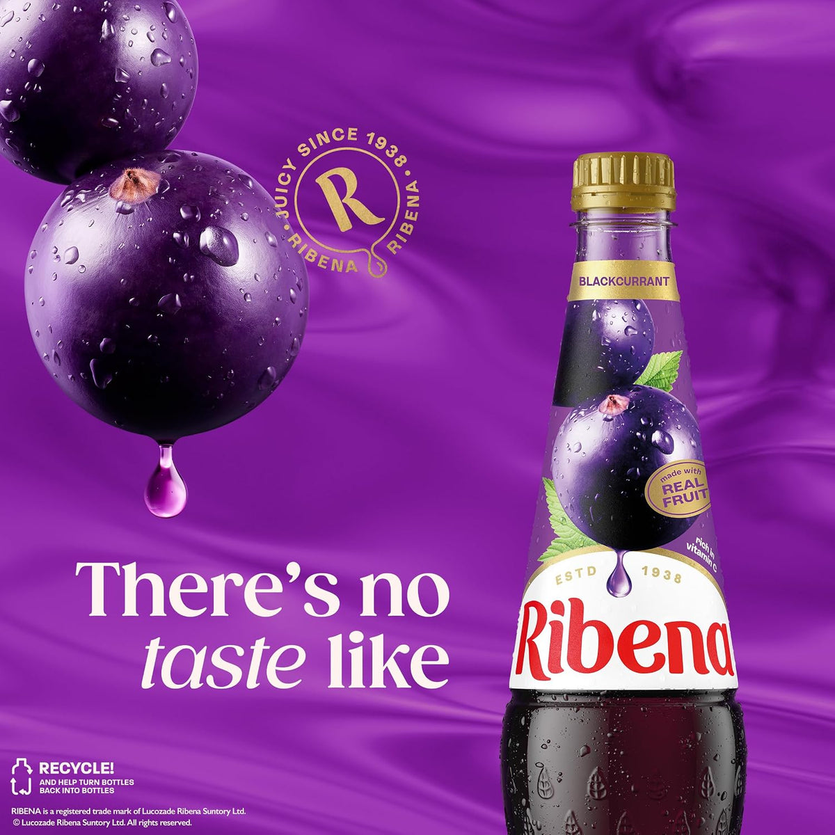 Ribena juice drink bottle lifestyle presentation