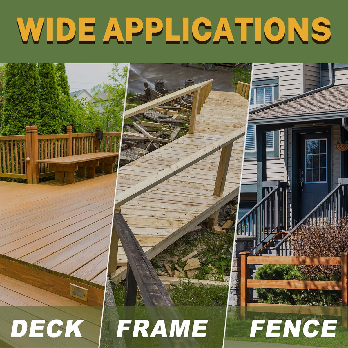 Rust resistant wood screws outdoor application