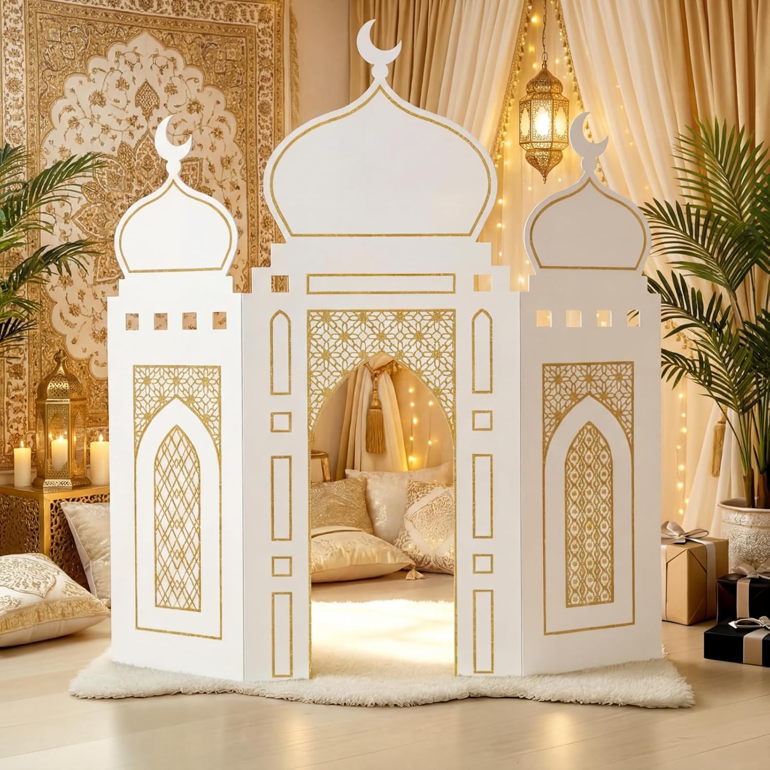 Amyhill Ramadan Eid Mosque Cardboard Castle front view decoration setup