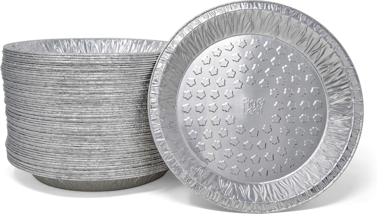 Fig & Leaf (60 Pack) Premium 9-Inch Pie Pans l Disposable Aluminum Foil l Heavy-Duty l Tin Plates for Tart Quiche Pies - Image 9