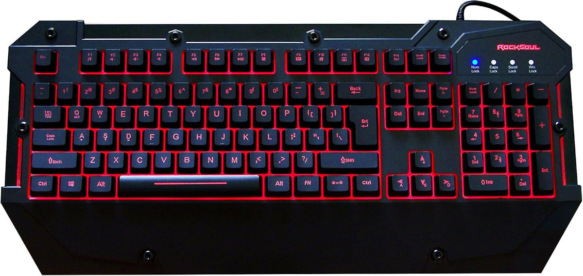 Rocksoul mechanical feel keyboard with LED backlighting