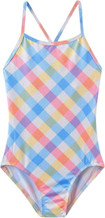 iLover Girls Sparkle One Piece Swimsuits Crossback Swimwear Beach Bathing Suit with Adjustable Strap 4-10 Years - Image 12