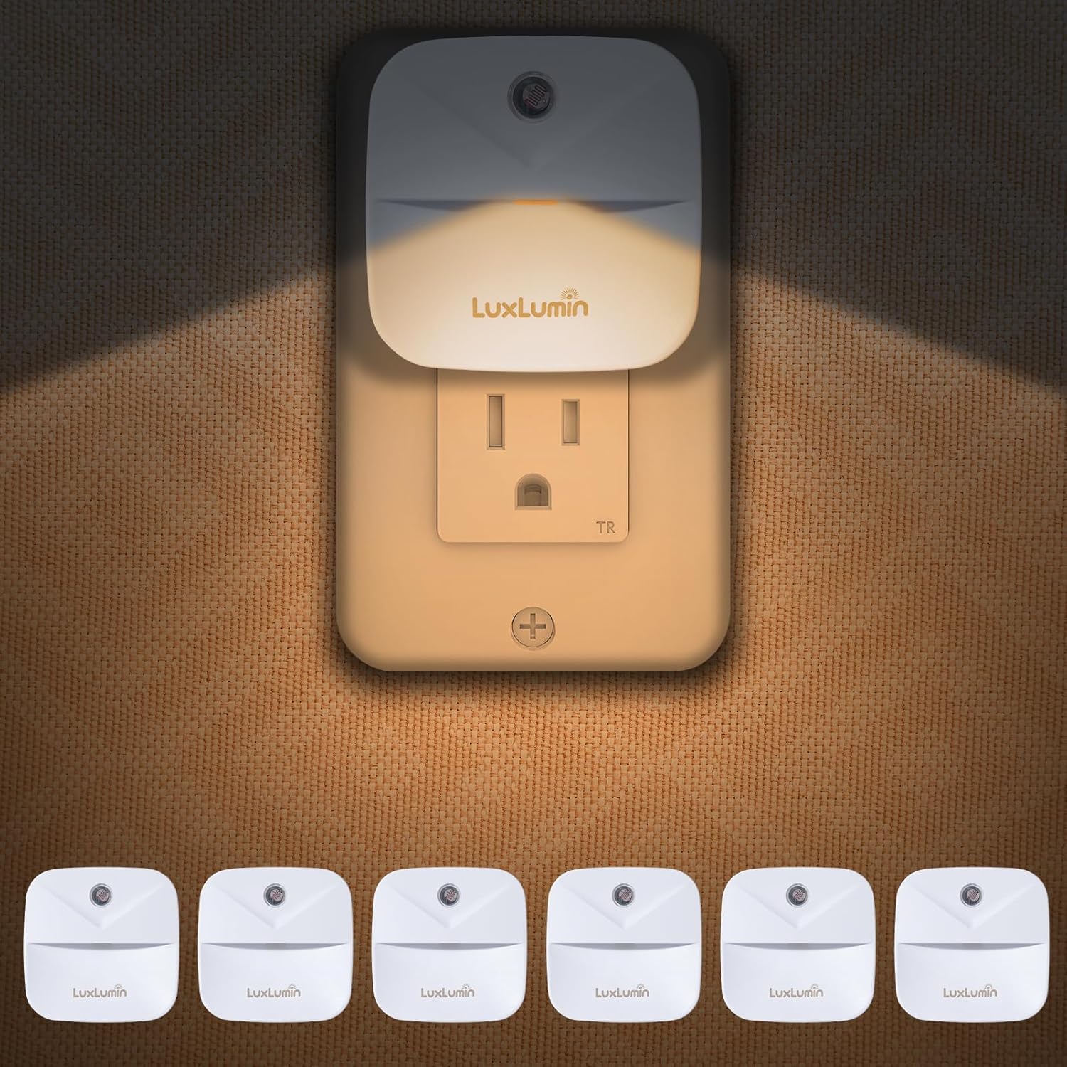 LuxLumin LED night light plug in front view