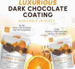 Side profile of Snackathon dark chocolate orange sticks