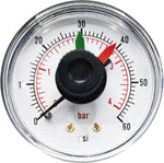 Yiaosua ECX2712B1 pressure gauge front view with dial display