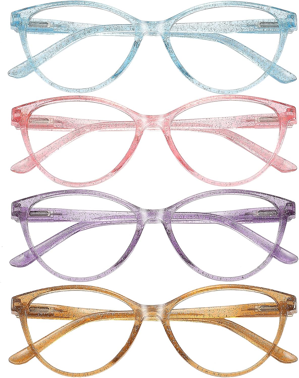 4 Pack Blue Light Blocking Reading Glasses,Readers for Women and Men | Spring Hinges,Lightweight,No Head Pinching,Cheaters,For Adults,Read Newspaper,Book,Watch TV,Computer,Cellphone,Mobile phone - Image 10
