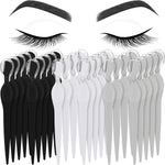 Mudder 28 Pieces Eyebrow Razor multi-pack front view showing black white and gray handles.