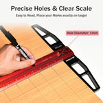 Tydeey T-shaped layout tool showing clear measurement scale