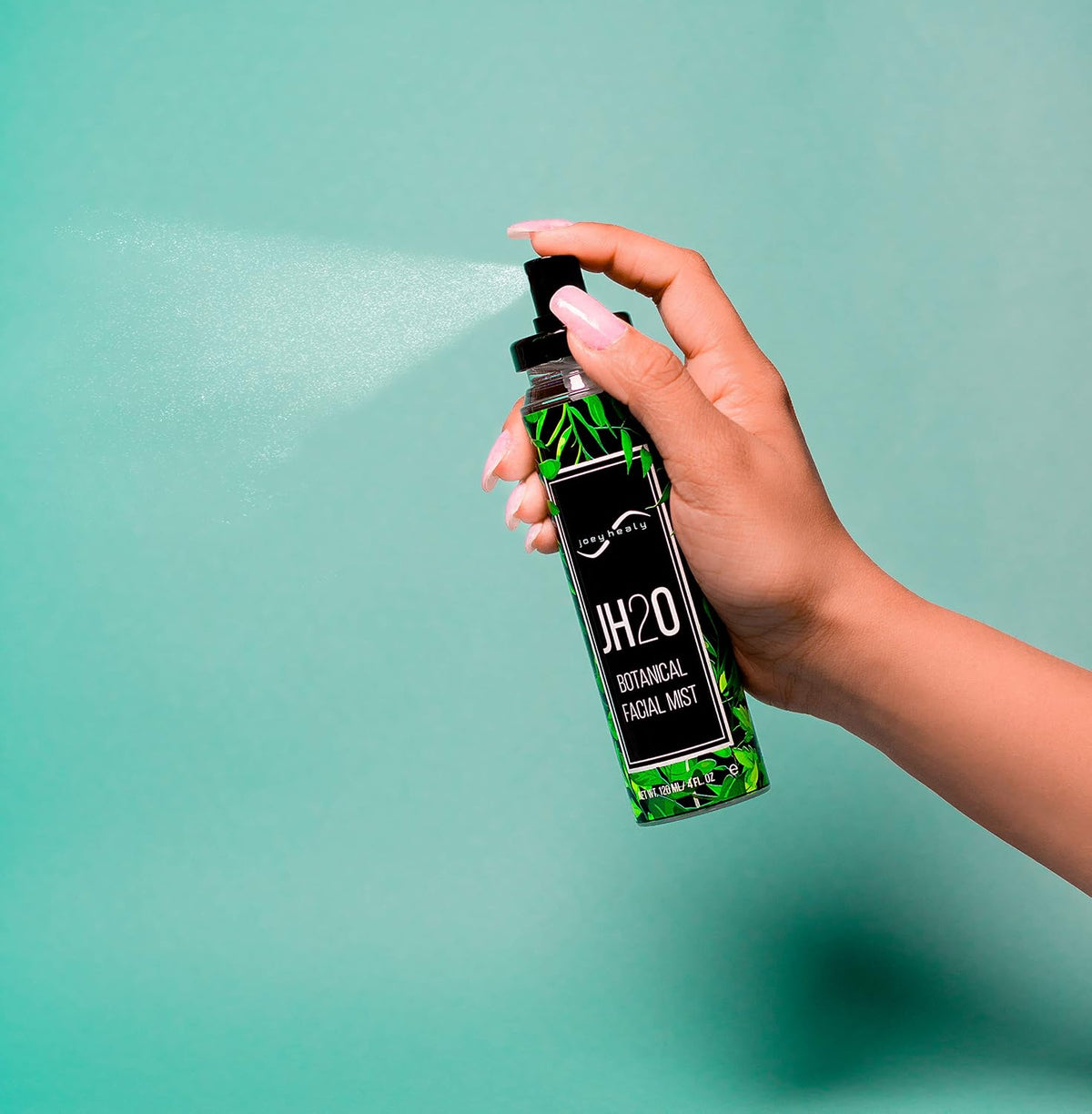 Joey Healy JH2O Botanical Facial Mist packaging and size display