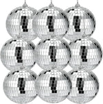 Suwimut mirror disco ball front view showcasing reflective glass tiles