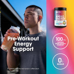 Optimum Nutrition Rainbow Sherbet flavor supplement jar on plain background