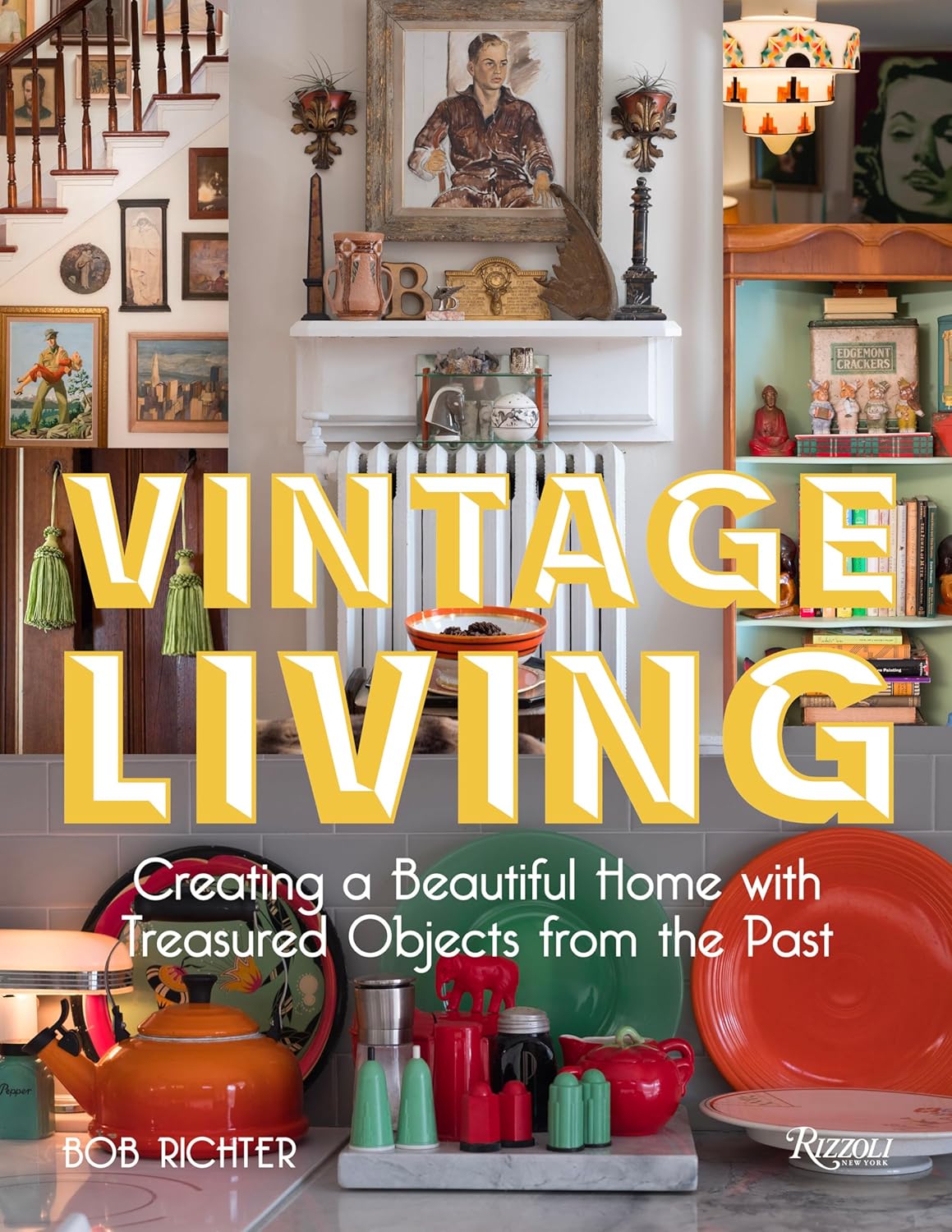 Bob Richter Vintage Living hardcover book front cover design