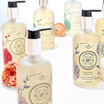 La Chatelaine coconut milk frosted glass bottles pump dispenser
