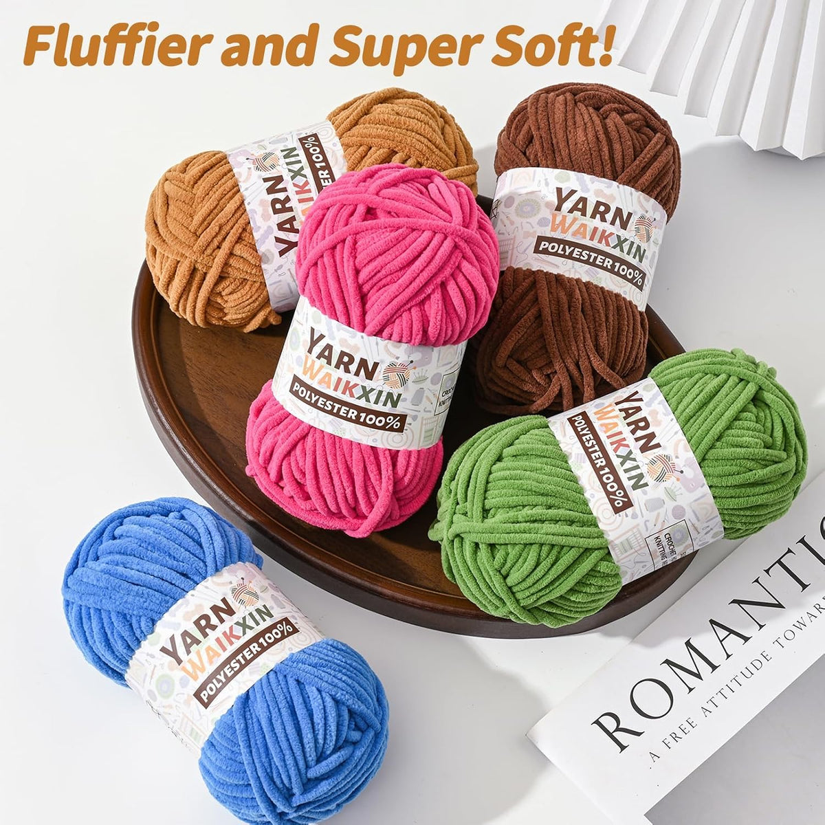 Waikxin craft yarn showing vibrant multicolor palette selection