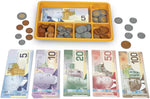 Learning Resources Canadian Currency X-Change Activity Set packaging and contents