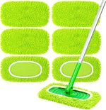 NXPPYY 6 pack reusable microfiber mop pads front view showing soft chenille texture