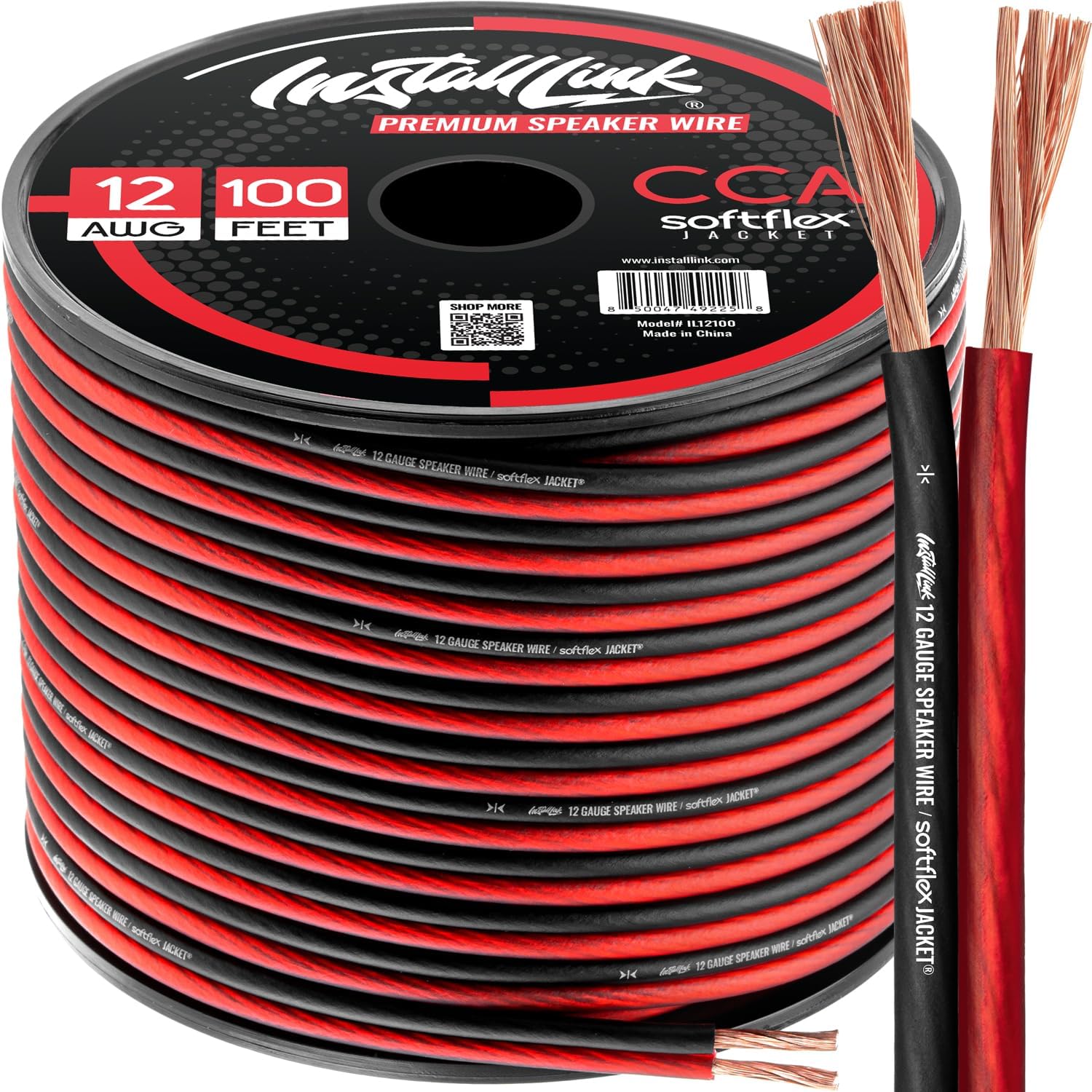 Install Link 12 AWG speaker wire spool front view