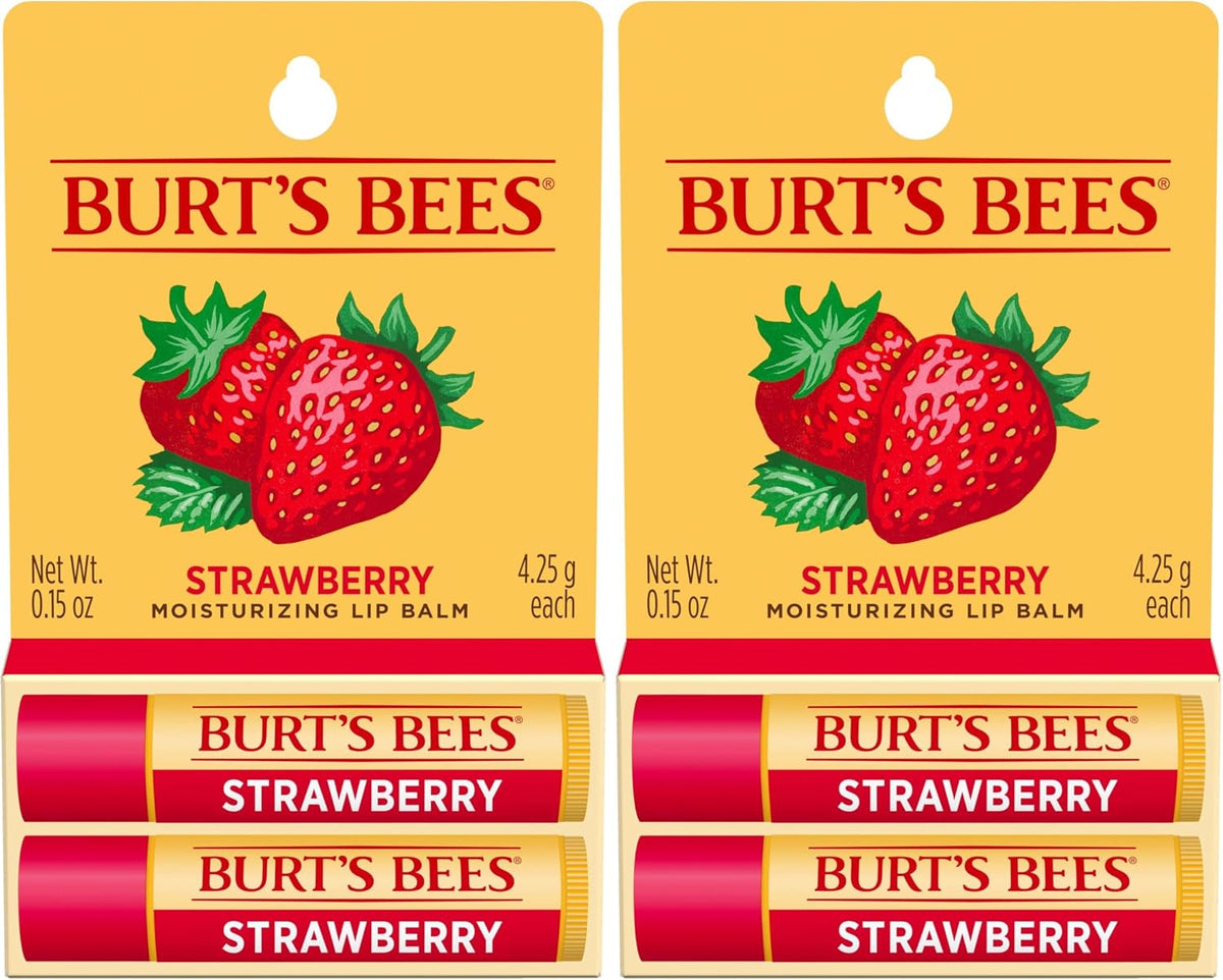 Burt's Bees Lip Balm - Strawberry, Lip Moisturizer With Responsibly Sourced Beeswax, Tint-Free, Natural Origin Conditioning Treatment, 2 Tubes, 0.15 oz. - Image 14