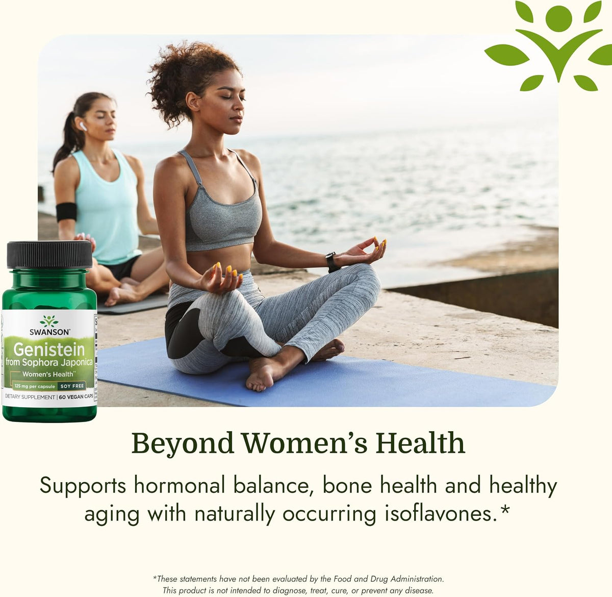 Swanson Soy-Free Genistein Supplement, 125 mg, 60 Vegan Capsules - Image 5