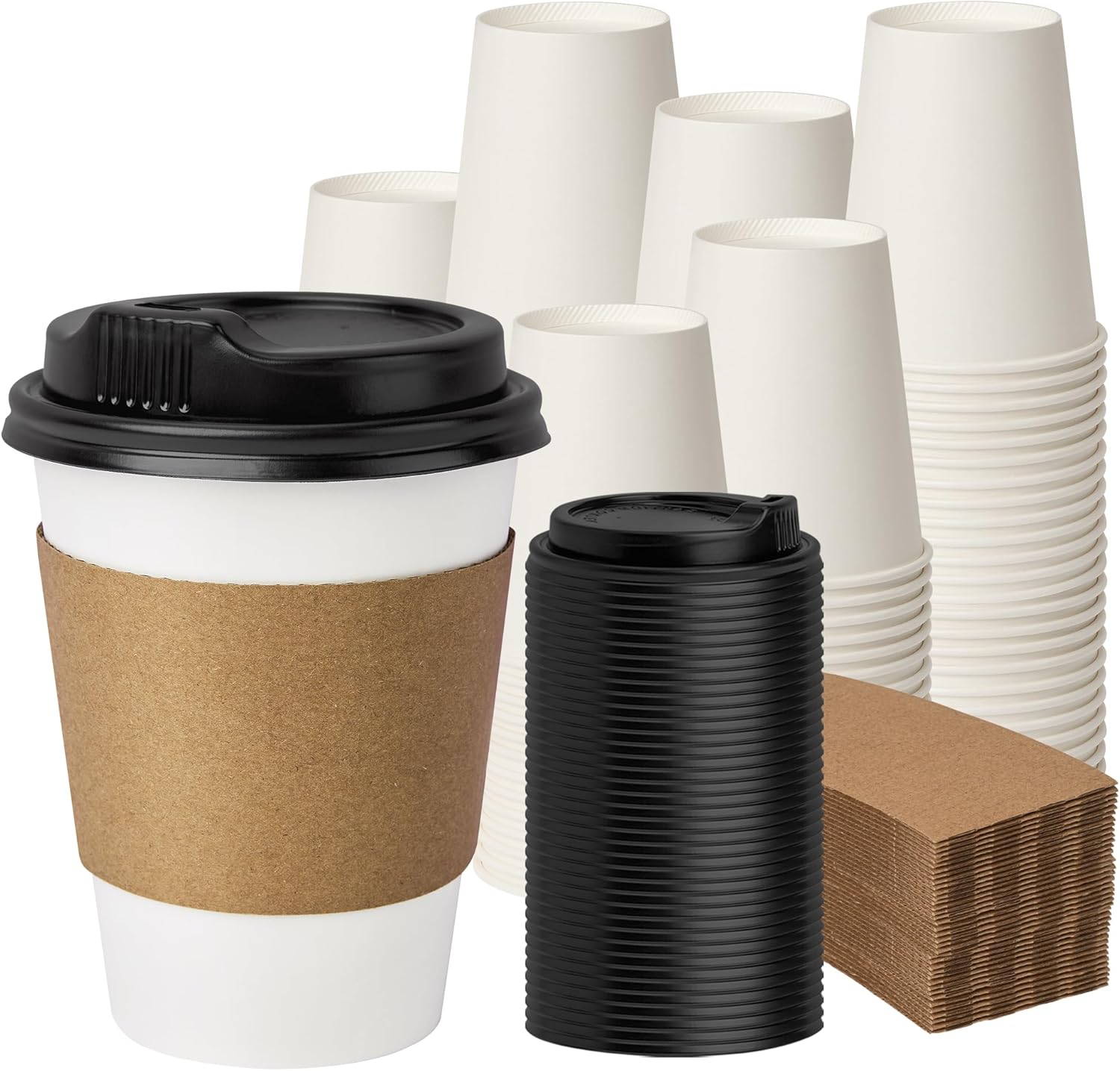 Ecoextra 12 Ounce Disposable Coffee Cups front view