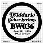 D'Addario BW052 Bronze Wound Acoustic Guitar Single String, .052 - Image 15