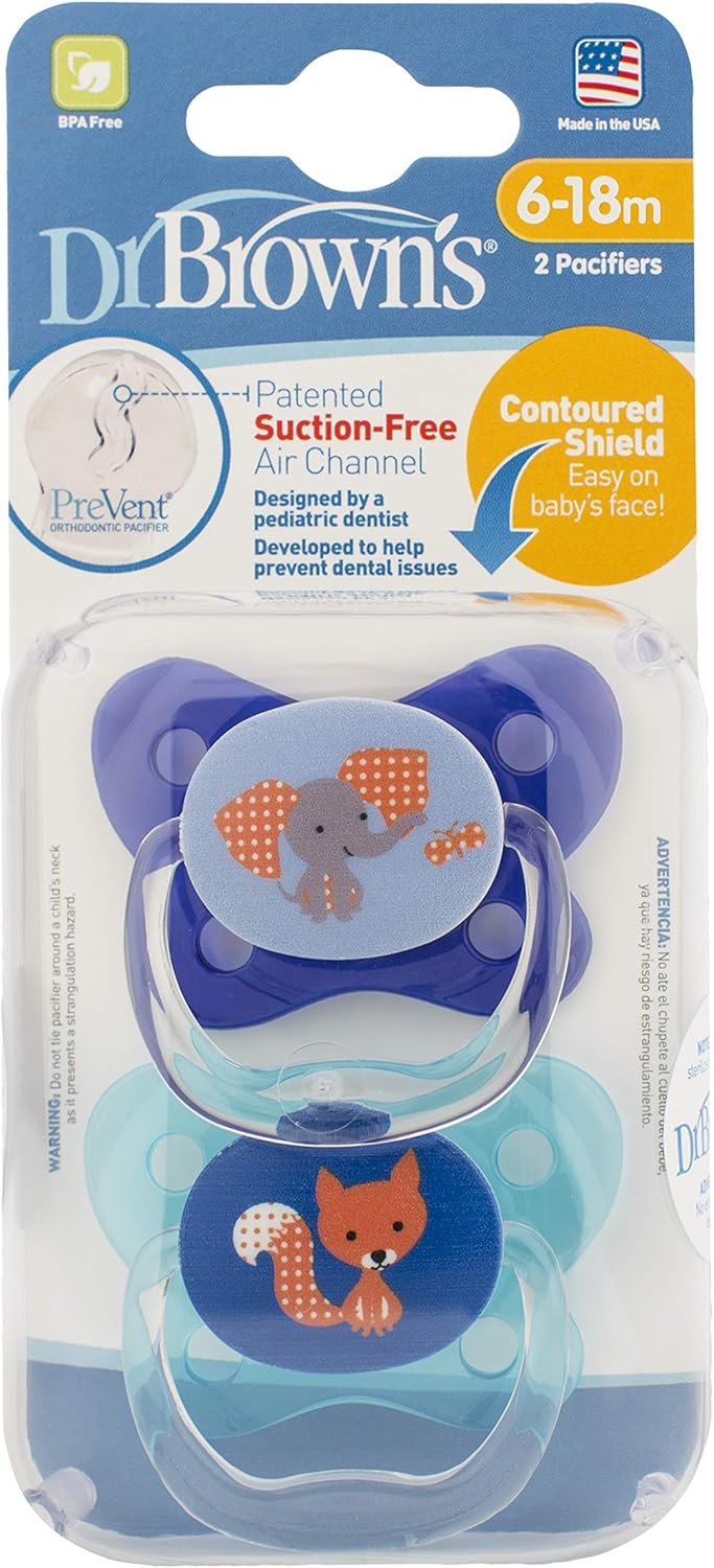 Dr. Brown's Prevent Butterfly Pacifiers (Pack of 1, Blue) - Image 1