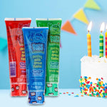 Green Apple flavor Ooze Tube gel candy package detailing the four ounce size.
