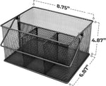 Sorbus black tabletop organizer side angle view
