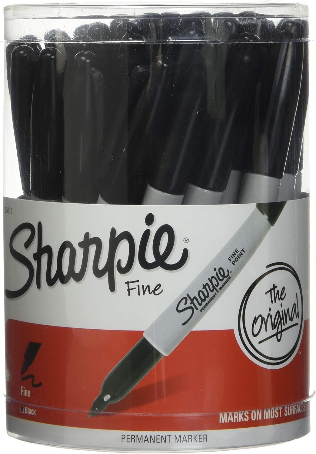 Sharpie Sanford 30051SH fine tip black permanent marker front view stationery item